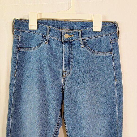 H&M Jeans Womens Size W28 Blue Skinny Ankle Regular Waist Zip Stretch - Picture 2 of 8